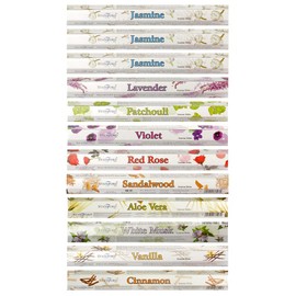 Stamford 37332 Jasmine Variety Set Incense Sticks-12 Packs x 20 Sticks, Black, One Size