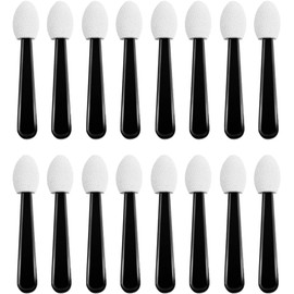 Ymhapp Pack of 100 Black and White Eyeshadow Applicators Double Ended Sponge Tip Disposable Cosmetic Brushes Eye Makeup Tools