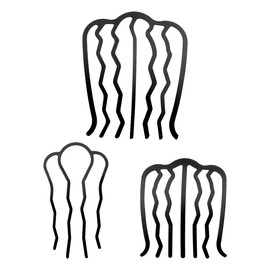 Jagowa 6PCS Hair Fork Pins U Shape French Hair Twist Comb Hair Clips Hair Accessories Women Girls Black