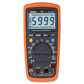Tenma 72-7780 600 V AC/DC True RMS Digital Multimeter with NCV, Orange