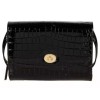 Samantha Brown To-Go Faux Croco Wallet Crossbody Black NWT
