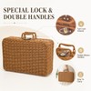 2 Wicker Picnic Basket with Lid Picnic Basket Boxes Small