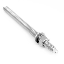 MKT Anchor Rod Composite Anchor Bolt Anchor Composite Bolts – 1 Piece Size: M12 x 160 mm for Anchoring Large Loads in Cracked and Uncracked Concrete Heavy Duty Anchor Bolt Made of Stainless Steel V4A