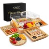 CAWIU Charcuterie Board with Lid – Large Bamboo Cheese Board