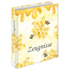 RNKVERLAG Honey 46819 Certificate Ring Binder for DIN A4 Formats with 4 Ring Mechanism Yellow Pack of 1