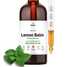 Herbity Lemon Balm Tincture – Alcohol-Free Herbal Supplement for Relaxation, Calm & Digestive Support – Vegan, Glycerin-Based Extract - (1.7 Fl Oz)