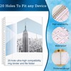 100 Pcs A5 Punched Pockets A5 Plastic Sleeves 160 Micron