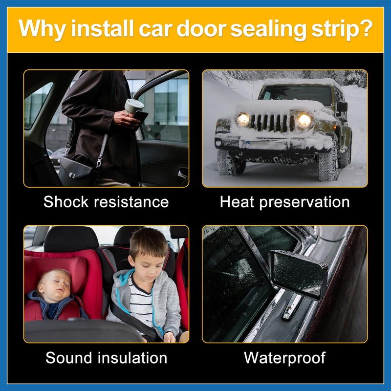 A ABSOPRO 4m x 23mm Universal Car Z Shape Rubber