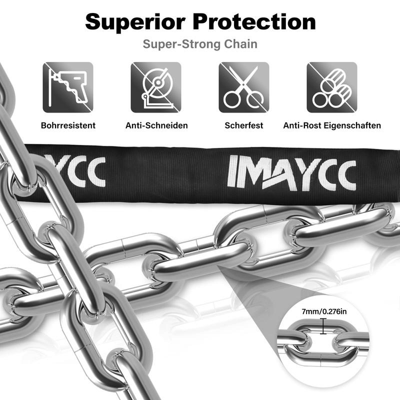 Scooter Locks Anti Theft,Bike Chain Lock with Key,Electric Scooter Lock