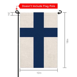 Pretty_jessie Finland Flag Finnish Garden Flags 12x18 Double-Sided Small Burlap Yard Flag Decorations for Outdoors(Finland)