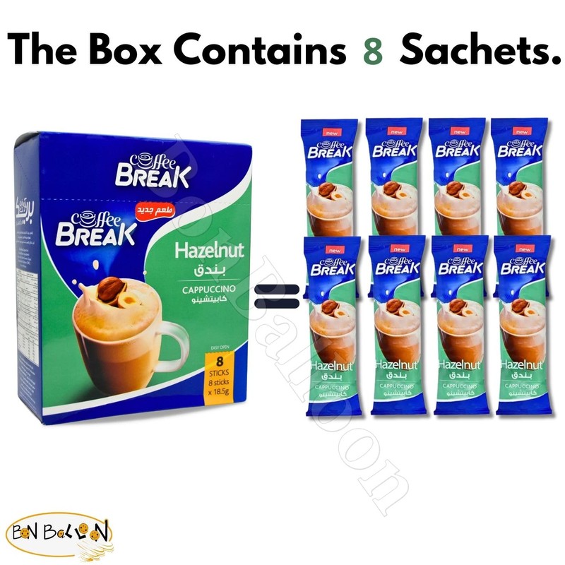 Coffee Break Cappuccino With Hazelnut Flavor Premium Instant Coffe Oriental