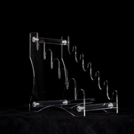 ZIDIHUB Knife display stand，Acrylic Knife Display stand,Suitable for dagger, EDC, mini knife. Holds 6 pocket knives. (Transparent)