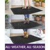 DEXI Front Door Mat Outside Entrance, All-Season Heavy Duty Rubber