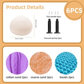 Chicooan 6 Pack Stress Balls for Adults 3 Textures Crunchy Smoothie Squishy Balls for Anxiety and Stress Relief Milky Skin Sensory Balls Squeeze Fidget Toys for Party Favors