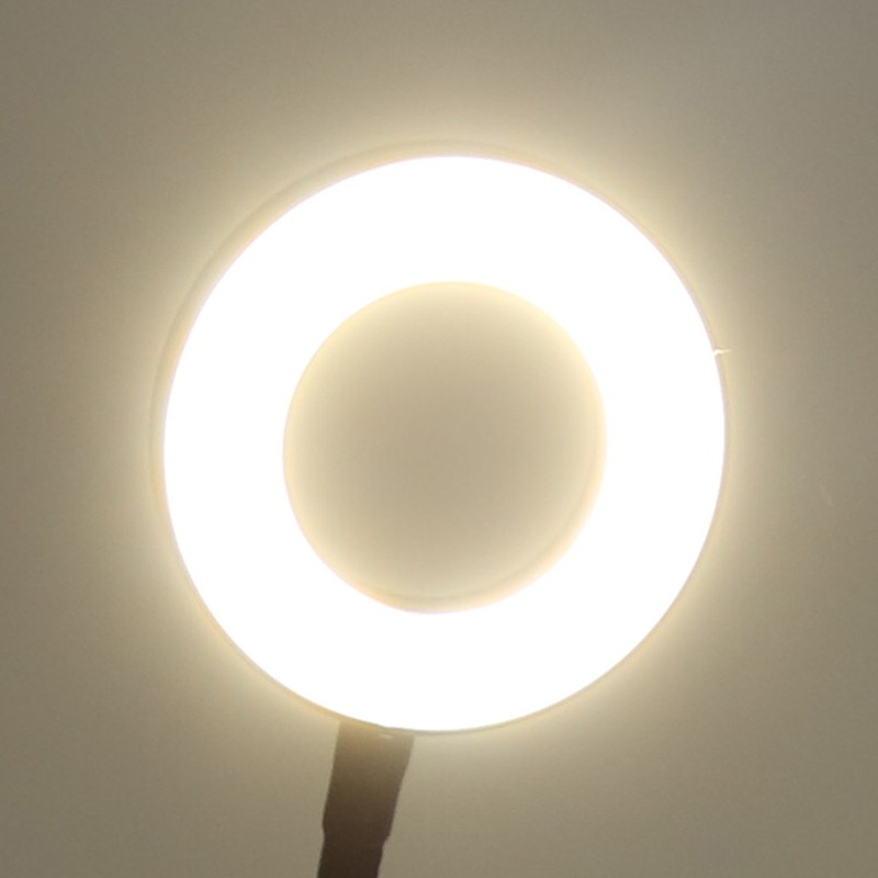 USB LED Ring Fill Light Lamp with Phone Holder Microphone