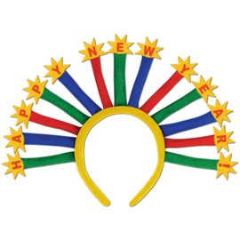 Happy New Year Headband Party Accessory (1 count) (1/Pkg)