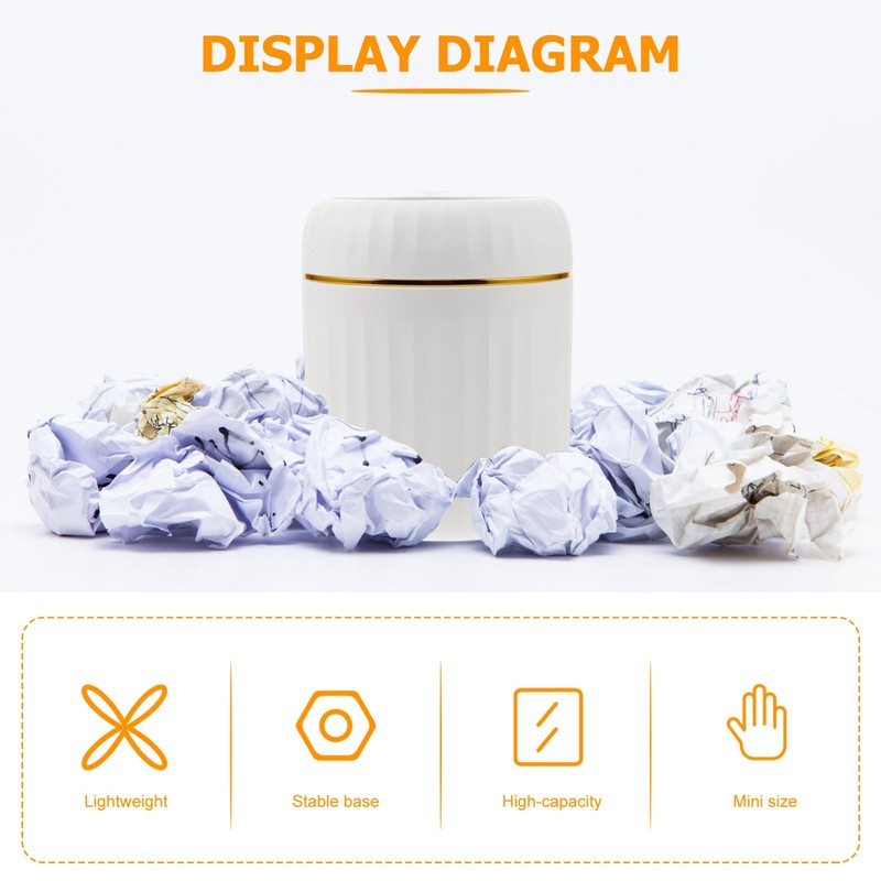 SHINEOFI Mini Trash Can Countertop Waste Can with Lid Waste