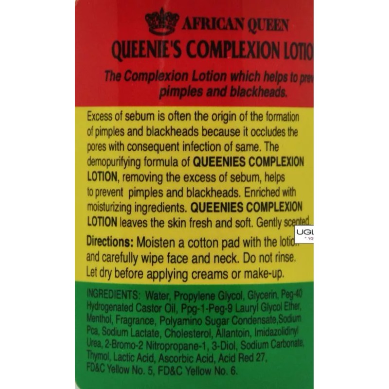African Queen Queenie's Complexion Lotion 4 oz / 113.2 gm