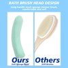 KkaFFe 15.35" Back Bath Brush with Sponge,Back Scrubber Bath Mesh