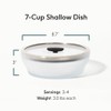 Anyday 7-Cup Microwave Cookware and Glass Container with Glass Lid,
