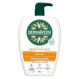 DermaVeen Sensitive Sun SPF 50+ Moisturising Face & Body Cream 500g