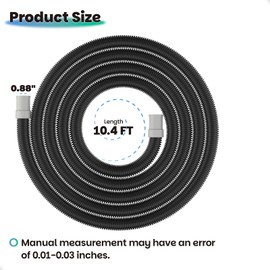 A20015 Ribbed Hosing Replacement for Fluval 306/307/406/407/305/405 Canister Filter Tubing, 9.8 Ft Fish Tank Filter Hose for Fluval Aquarium Pump & Filtration System, 16mm Diameter