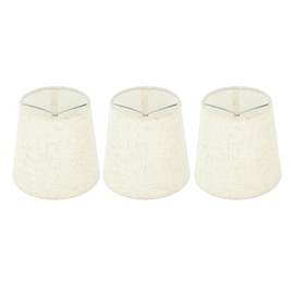 3Pcs Lampshades Hand Crafted Natural Linen Stylish Dustproof Barrel Chandelier Shades For Table Lamps and Floor Light