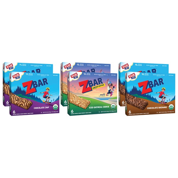 Zbar Clif Kid Organic Energy Bar Variety Pack,1.27 Ounce (Pack of 36)
