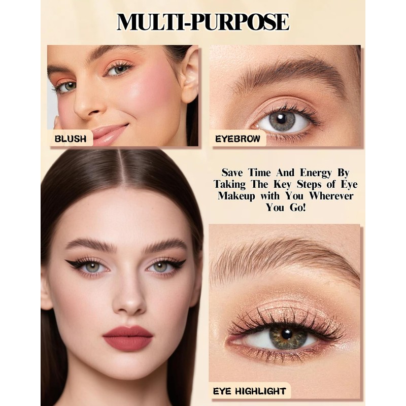 Glitter Single Eyeshadow Palette,Champagne Smooth Ultra-Fine Eye Shadow Powder for