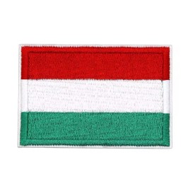 Flag of Hungary Hungarian Flag Patch Embroidered Iron-On Hungary European HU Decal Free Shipping