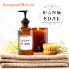 12PCS Waterproof Hand Soap Labels for Bottles, Bathroom/Kitchen Hand Soap