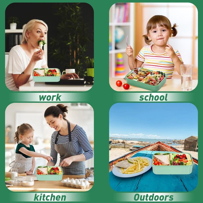 Bento Boxes, 1100 ML Bento Lunch Box With Utensils, Insulated