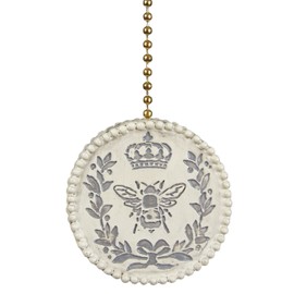Antiqued Queen Bee Ceiling Fan Light Dimensional Pull