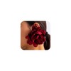 Big Rose Fabric Dangling Statement Earrings Exaggerated Large Cloth Camellia