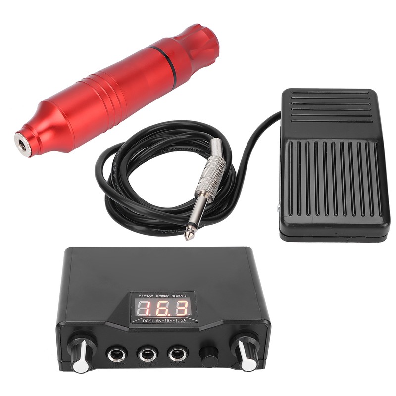 Professional Tattoo Machine Kit Tattoo Pen Foot Pedal Power Supply