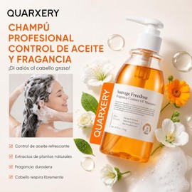 QUARXERY Champú Control de Aceite y Anticaspa Sauvage Freedom | Shampoo para Cabello Graso con Ácido Salicílico, Árbol de Té y Aminoácidos, Limpieza P