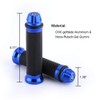 Keenso 7/8" Motorcycle Handlebar Grips, CNC Aluminum Rubber Hand Grips,