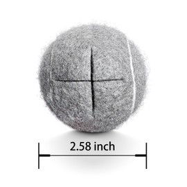 HPWFHPLF 6-Pack Precut Tennis Balls for Walkers – Walker Glide Balls, Heavy-Duty Long-Lasting Felt Pads, Smooth & Quiet Floor Protection – Universal Fit for Standard Walkers (Grey)