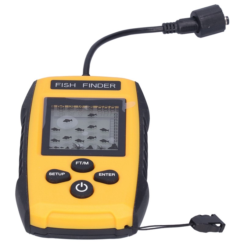 Fish Finder LCD LED Visual Echo Sounder Alarm Fishing Transducer