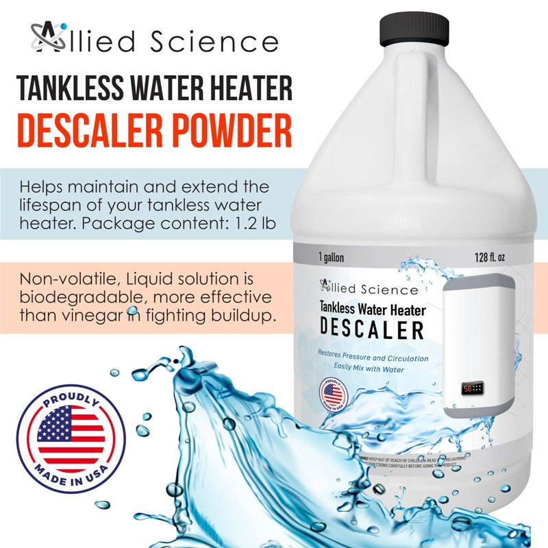 Allied Science Tankless Water Heater Descaling Solution | Highly Effective