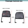 Motorcycle Passenger Backrest Sissy Bar Pad Adjustable Rear Cushion for