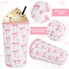 SiliFine 3 Pack Reusable Coquette Bow Sleeves for Iced Coffee
