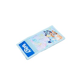 Bluey Kids’ Trifold Wallet – Durable & Lightweight Bluey and Bingo Themed Wallet with Velcro Closure – Perfect for Boys & Girls, Blue, Small, Casual