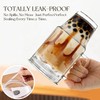 KEMORELA 24oz Clear Glass Tumbler with Handle, Lid & 13mm