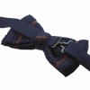 Navy Brown Line Knit Bow Tie bt00098