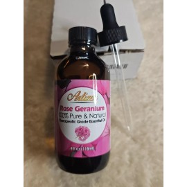 GreenHealth Rose Geranium Essential Oil 100% Pure 4fl Oz Free Shipping With Dropper