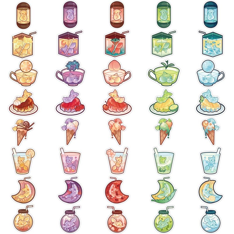 Animal Bottles Stickers for Laptop(40 Pcs),Gift for Kids Teens Adults