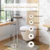 Kalitro Toilet Paper Holder Freestanding with Big Shelf, 4 Rolls