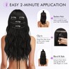 Sofeiyan Clip-In Extensions, 4 Pieces, 40 cm Hair Extensions for