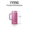 RTIC 64oz Road Trip Tumbler with Handle, Lid and Straw,